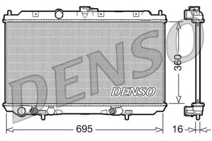 Водяной радиатор DENSO для NISSAN PRIMERA Hatchback (P12) 2.0