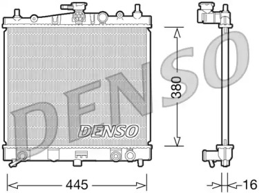 Водяной радиатор DENSO для NISSAN NOTE (E11, NE11) 1.6