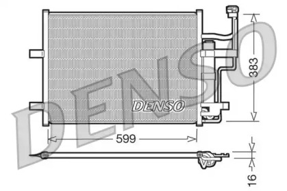 Конденсатор DENSO для MAZDA 3 (BK) 2.3 MPS Turbo