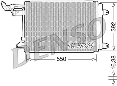 Конденсатор DENSO для VW GOLF VI (5K1) 1.6