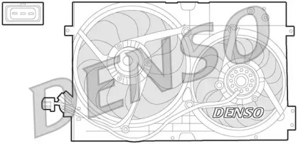 Вентилятор DENSO для VW BORA Variant (1J6) 2.3 V5