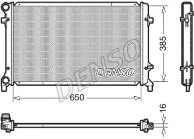 Водяной радиатор DENSO для VW GOLF VI (5K1) 1.6 BiFuel