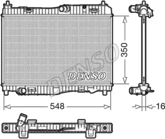 Водяной / масляный радиатор DENSO для FORD FIESTA VI 1.5 TDCi