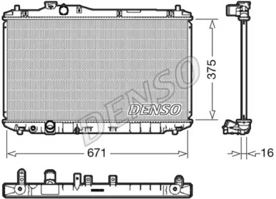 Водяной / масляный радиатор DENSO для HONDA CIVIC IX седан (FB, FG) 1.8 (FB2)