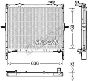 Водяной / масляный радиатор DENSO для KIA SORENTO I (JC) 2.5 CRDi