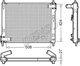 Водяной / масляный радиатор DENSO для NISSAN JUKE (F15) 1.6 DIG-T 4x4
