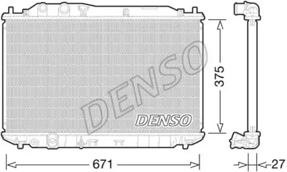 Водяной / масляный радиатор DENSO для HONDA CIVIC VIII седан (FD, FA) 1.8 (FD1, FD7)