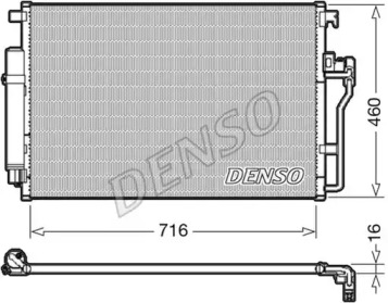 Конденсатор DENSO для VW CRAFTER 30-50 c бортовой платформой/ходовая часть (2F_) 2.0 TDI