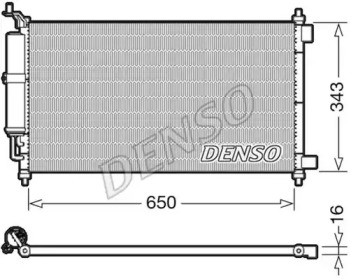 Конденсатор DENSO для NISSAN NOTE (E11, NE11) 1.4