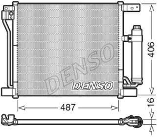 Конденсатор DENSO для NISSAN JUKE (F15) 1.6 DIG-T