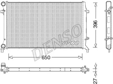 Водяной радиатор DENSO для VW GOLF VI (5K1) 1.6 BiFuel