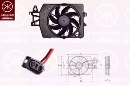 Вентилятор KLOKKERHOLM для FORD ESCORT CLASSIC Turnier (ANL) 1.8 TD