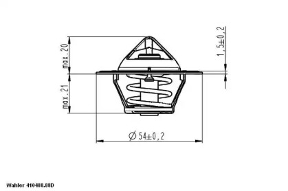 Термостат WAHLER для NISSAN NOTE (E11, NE11) 1.4