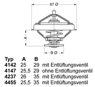 Термостат / прокладка WAHLER для VW MULTIVAN V (7HM, 7HN, 7HF, 7EF, 7EM, 7EN) 3.2 V6