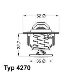 Термостат / прокладка WAHLER для FORD TRANSIT Фургон (E_ _) 2.5 DI (EAS, EAL)