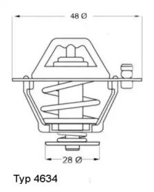 Термостат WAHLER для NISSAN SUNNY III Liftback (N14) 1.4 i