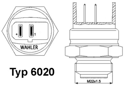 Выключатель / датчик WAHLER для VW GOLF II (19E, 1G1) 1.8 GTI 16V