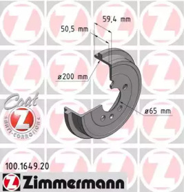 Барабанный тормозной механизм ZIMMERMANN для VW POLO (6R, 6C) 1.2 TSI
