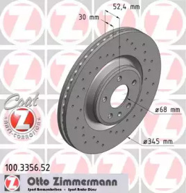Дисковой тормозной механизм ZIMMERMANN для AUDI A4 Avant (8K5, B8) 2.0 TDI quattro