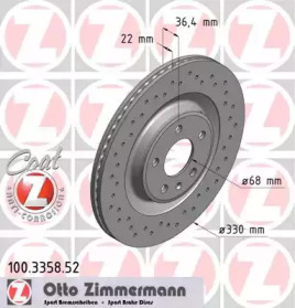 Дисковой тормозной механизм ZIMMERMANN для AUDI A4 Avant (8K5, B8) 2.0 TDI quattro