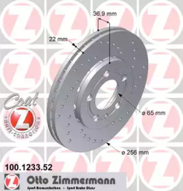 Тормозной диск ZIMMERMANN для VW POLO (6R, 6C) 1.2 TSI