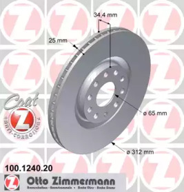Дисковой тормозной механизм ZIMMERMANN для VW BORA Variant (1J6) 1.4 16V