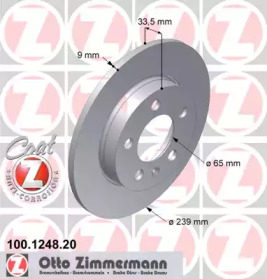 Дисковой тормозной механизм ZIMMERMANN для VW BORA Variant (1J6) 1.4 16V