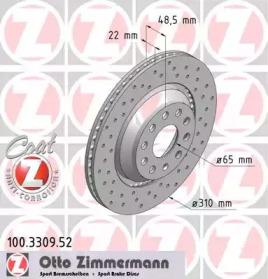 Тормозной диск ZIMMERMANN для VW GOLF VI (5K1) 2.0 TDI