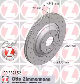 Тормозной диск ZIMMERMANN для AUDI A6 (4F2, C6) 4.2 FSI quattro