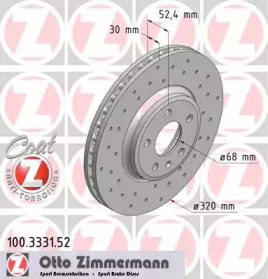 Дисковой тормозной механизм ZIMMERMANN для AUDI A4 Avant (8K5, B8) 2.0 TDI quattro