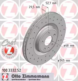 Дисковой тормозной механизм ZIMMERMANN для AUDI A4 Avant (8K5, B8) 2.0 TDI quattro