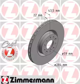 Тормозной диск ZIMMERMANN для ALFA ROMEO 164 (164_) 3.0 24V (164.K1)