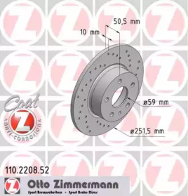 Тормозной диск ZIMMERMANN для ALFA ROMEO 164 (164_) 3.0 24V (164.K1)