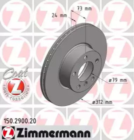 Тормозной диск ZIMMERMANN для BMW 3 (F30, F80) 320 i xDrive