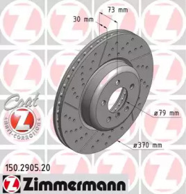 Тормозной диск ZIMMERMANN для BMW 3 (F30, F80) 320 i xDrive