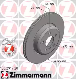 Тормозной диск ZIMMERMANN для BMW 3 (F30, F80) 320 i xDrive