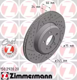 Тормозной диск ZIMMERMANN для BMW 3 (F30, F80) 320 i xDrive