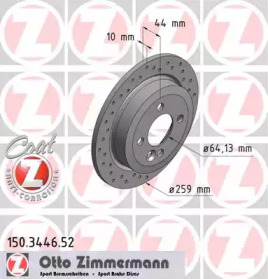 Дисковой тормозной механизм ZIMMERMANN для MINI MINI Кабриолет (R52) Cooper