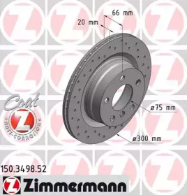 Тормозной диск ZIMMERMANN для BMW 3 (F30, F80) 320 i xDrive
