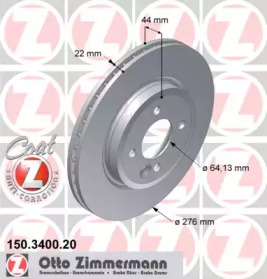 Дисковой тормозной механизм ZIMMERMANN для MINI MINI Кабриолет (R52) Cooper