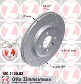Дисковой тормозной механизм ZIMMERMANN для MINI MINI Кабриолет (R52) Cooper