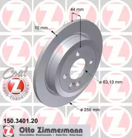 Дисковой тормозной механизм ZIMMERMANN для MINI MINI Кабриолет (R52) Cooper