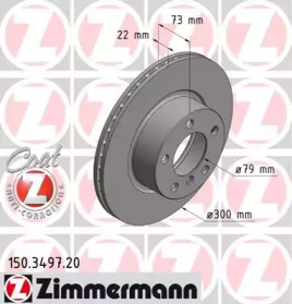 Тормозной диск ZIMMERMANN для BMW 3 (F30, F80) 320 i xDrive