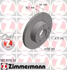 Тормозной диск ZIMMERMANN для FIAT DUCATO c бортовой платформой/ходовая часть (230_) 2.5 TDI