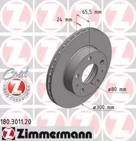 Тормозной диск ZIMMERMANN для FIAT DUCATO c бортовой платформой/ходовая часть (230_) 2.5 TDI
