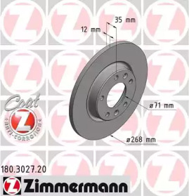 Тормозной диск ZIMMERMANN для PEUGEOT 308 SW II 1.6 THP 163