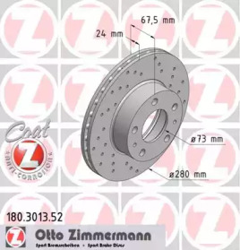 Тормозной диск ZIMMERMANN для FIAT DUCATO c бортовой платформой/ходовая часть (230_) 2.5 TDI