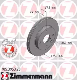 Тормозной диск ZIMMERMANN для CHEVROLET NUBIRA седан 2.0 D