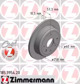 Тормозной диск ZIMMERMANN для CHEVROLET NUBIRA седан 2.0 D