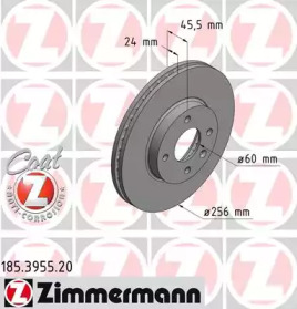 Тормозной диск ZIMMERMANN для CHEVROLET AVEO седан (T300) 1.2